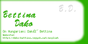 bettina dako business card